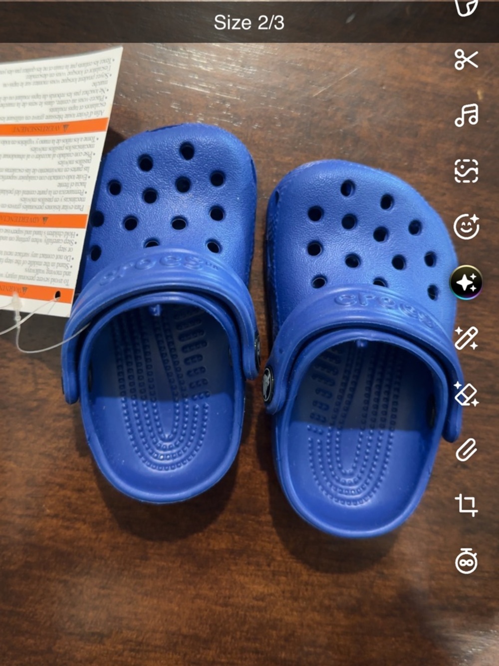 CROCS Kids Classic Clogs in Bright Blue
